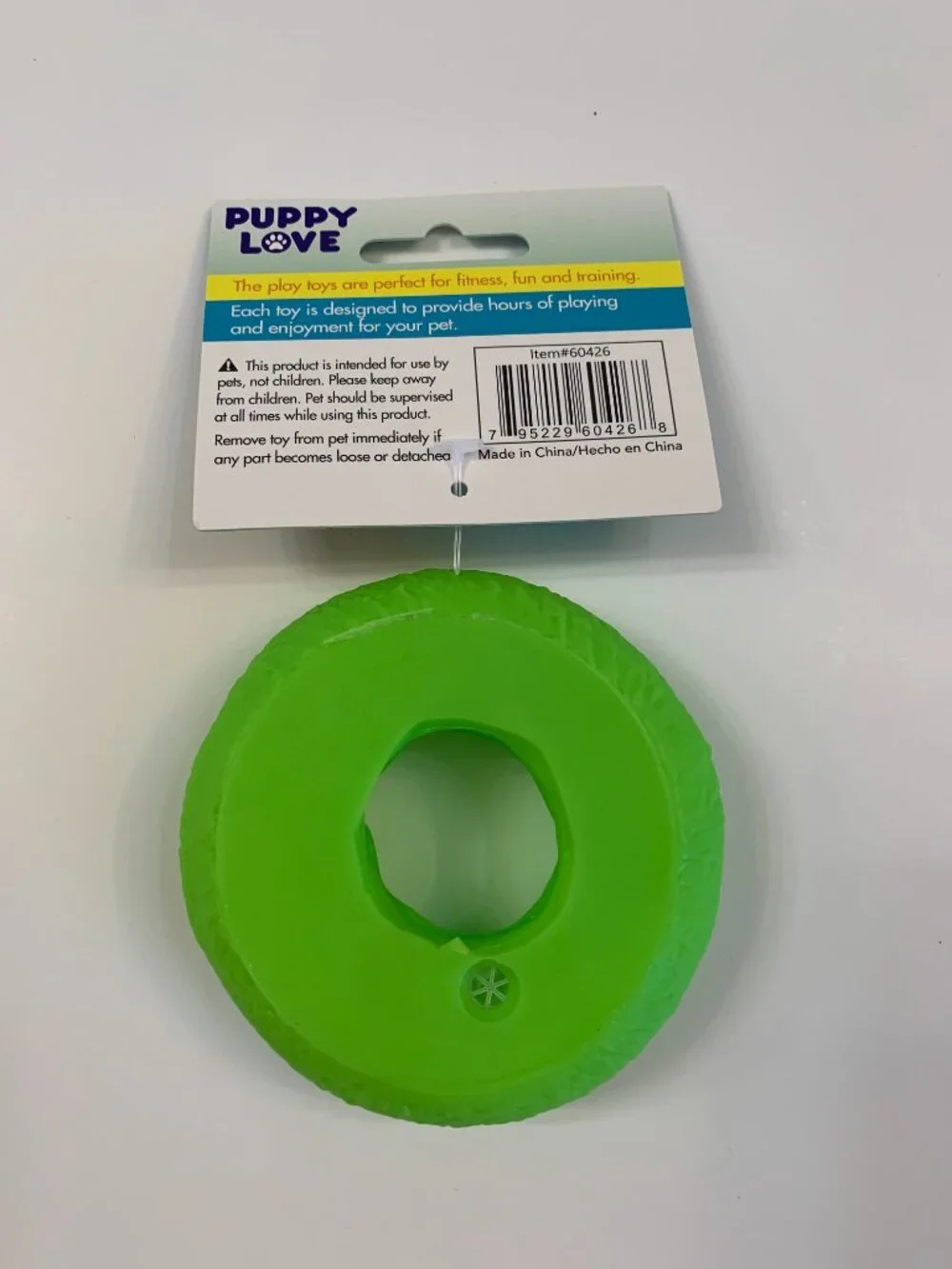 Pet Squeak Donuts - 4 Pack - Blue, Green, Pink & Orange - NWT